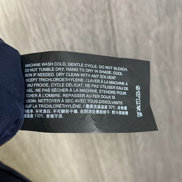 NWT Theory Wide Crop Pant in Washed Twill in Dark Navy - Picture 8 of 9